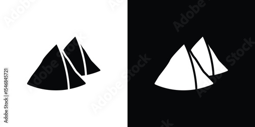 Samosa icon of a flat style vector