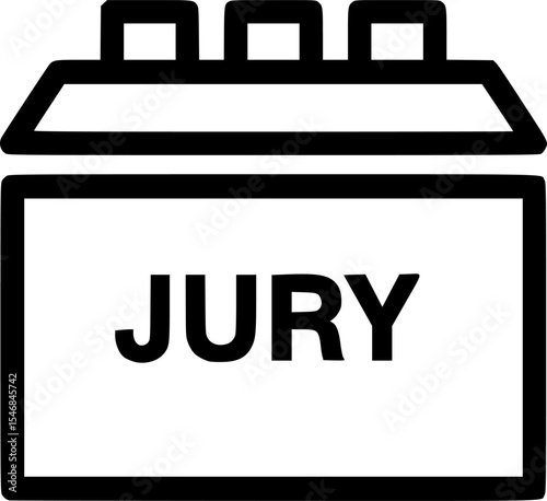 Vector outline of a jury box icon
