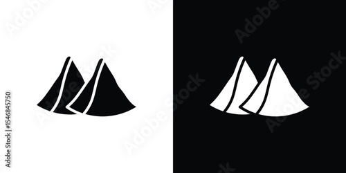 Samosa icon of a flat style vector