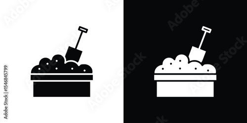 Sandbox icon of a flat style vector