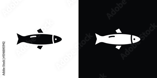 Sardine icon of a flat style vector