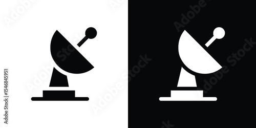 Satellite dish icon of a flat style vector