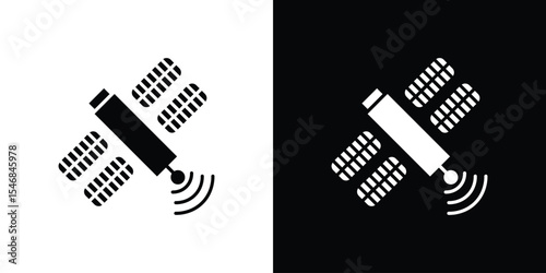 Satellite icon of a flat style vector