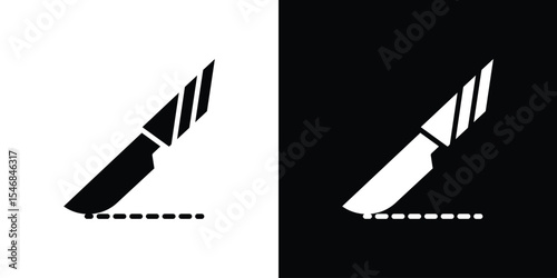 Scalpel path icon of a flat style vector