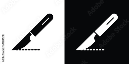 Scalpel path icon of a flat style vector