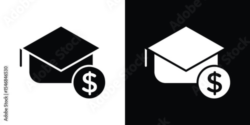 Scholarship icon of a flat style vector
