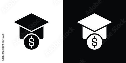Scholarship icon of a flat style vector