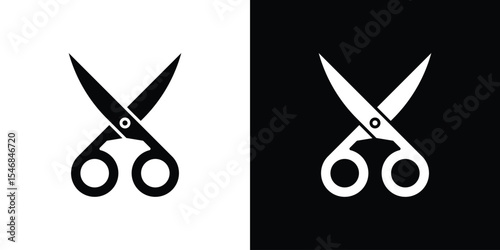 Scissors icon of a flat style vector
