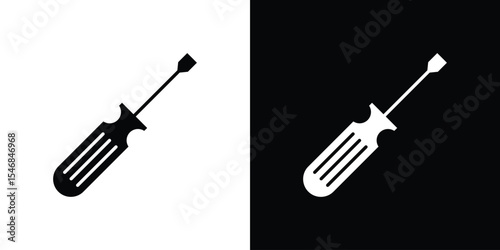 Screwdriver icon of a flat style vector