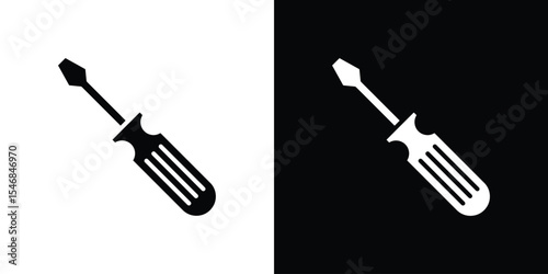 Screwdriver icon of a flat style vector