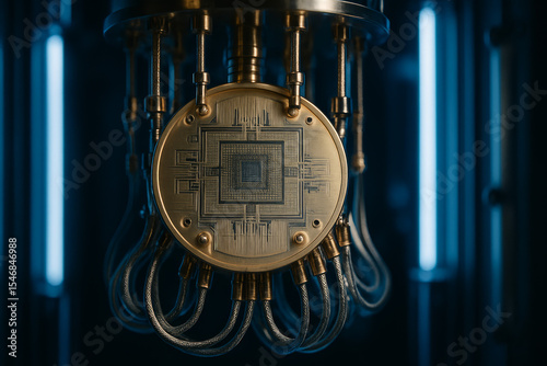 Macro View of Superconducting Quantum Processor.