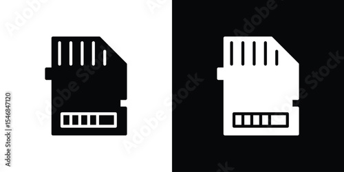 Sd card icon of a flat style vector