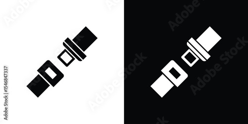 Seatbelt icon of a flat style vector