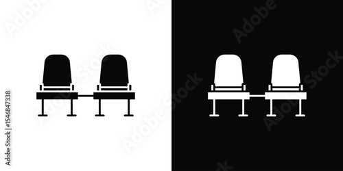 Seats icon of a flat style vector
