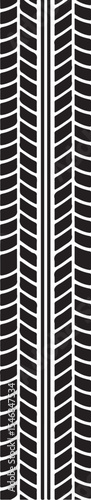 Abstract Black and White Tire Tread Pattern Design