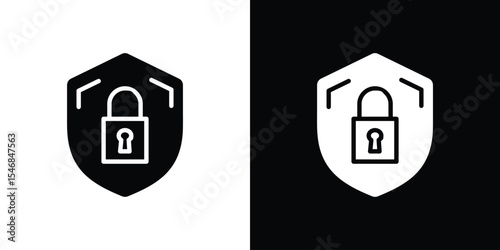 Security icon of a flat style vector