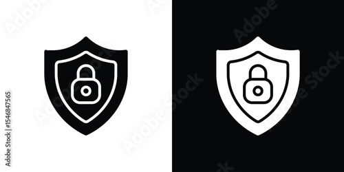 Security lock icon of a flat style vector