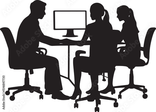 Family Meeting Around Computer Planning, Discussion, and Connection