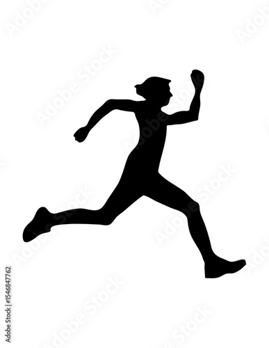 running woman silhouette