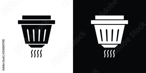 Sensor smoke icon of a flat style vector