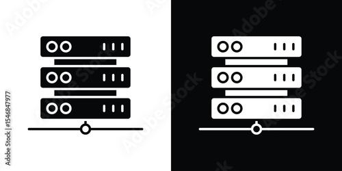 Server rack icon of a flat style vector