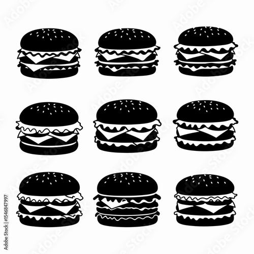 Burger menu snack food junk delicious tasty