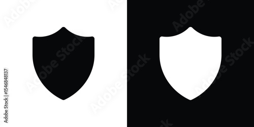 Shield icon of a flat style vector