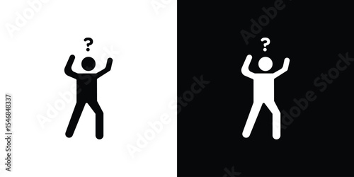 Shocked human icon of a flat style vector