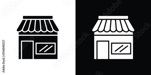 Shop icon of a flat style vector