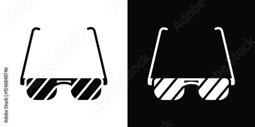 Shutter sunglasses icon of a flat style vector