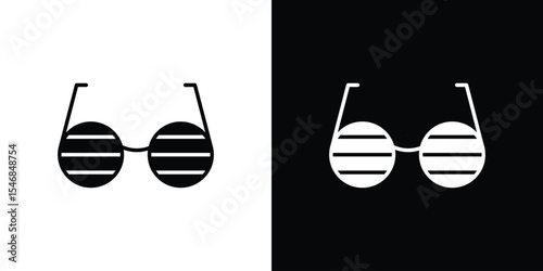 Shutter sunglasses icon of a flat style vector