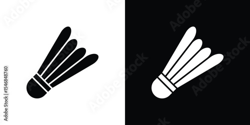 Shuttlecock icon of a flat style vector