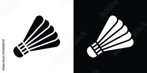 Shuttlecock icon of a flat style vector