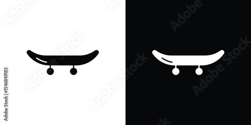 Skateboard icon of a flat style vector