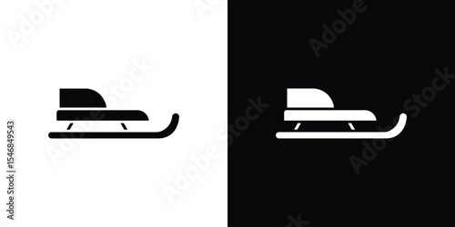 Sled icon of a flat style vector
