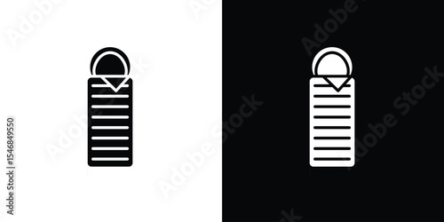 Sleeping bag icon of a flat style vector