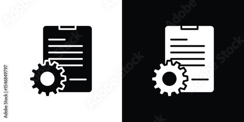 Smart contract icon of a flat style vector