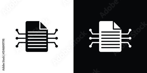 Smart contract icon of a flat style vector