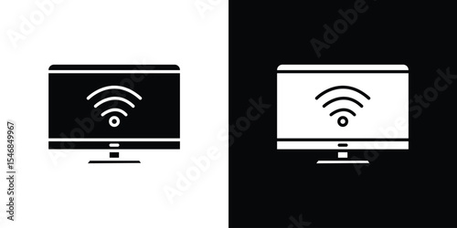 Smart tv icon of a flat style vector