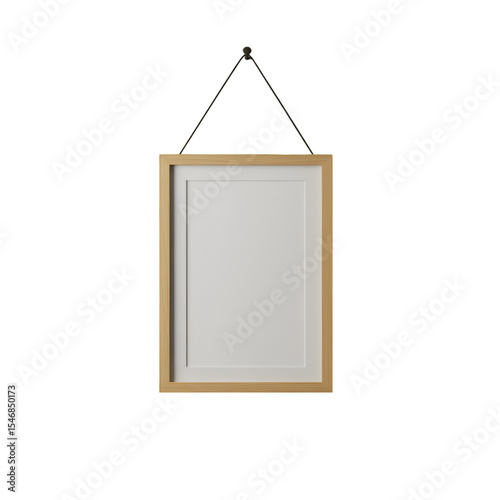 wooden photo frame, png