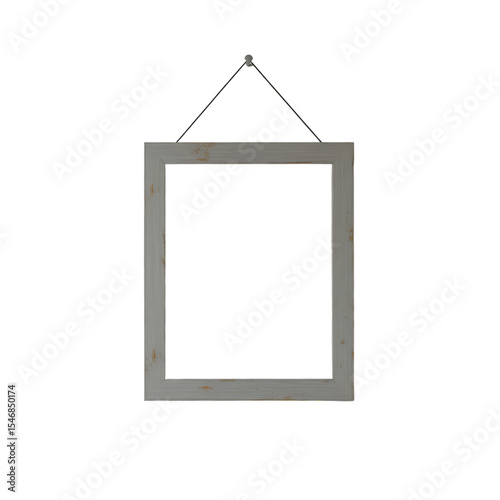 wooden frame on white background