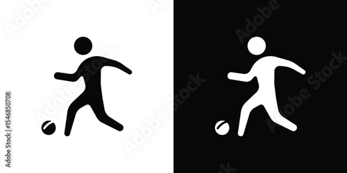 Soccer player icon of a flat style vector