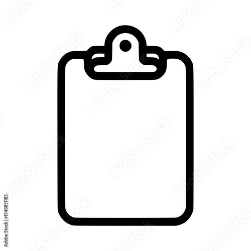 Simple outline icon illustration of a clipboard ready to use.