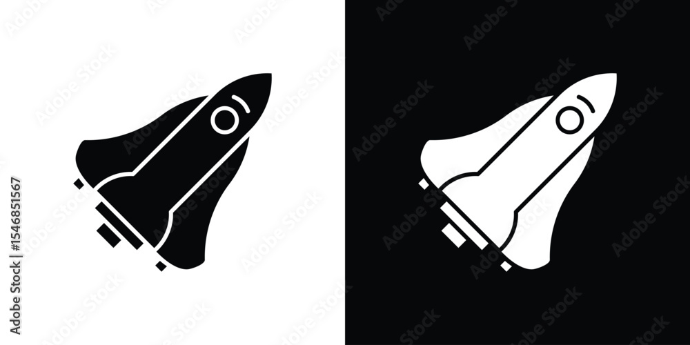 Foto Space shuttle icon of a flat style vector