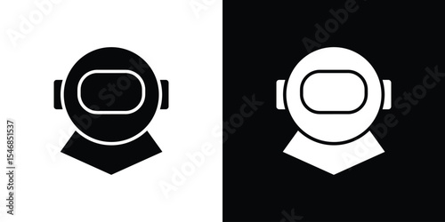Space helmet icon of a flat style vector