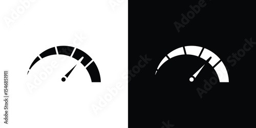 Speedometer icon of a flat style vector