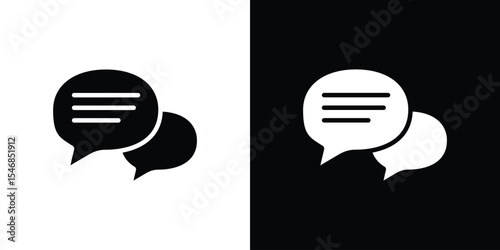 Speech bubble icon of a flat style vector