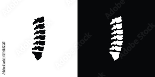 Spine Bone icon of a flat style vector