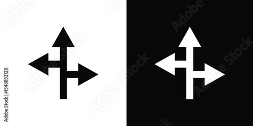 Split icon of a flat style vector