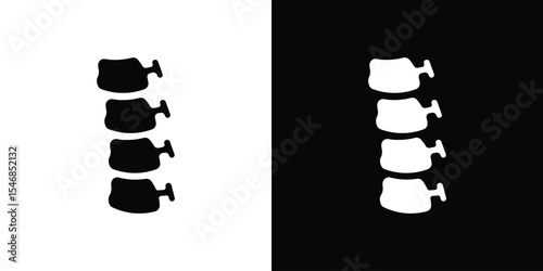 Spine Bone icon of a flat style vector